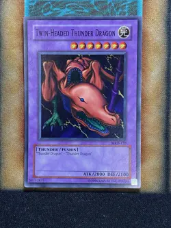Yugioh Twin-Headed Thunder Dragon MRD-120 Super Rare Original Print LP - Image 1