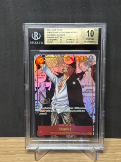 Shanks Manga BGS 10 Pristine OP09 One Piece TCG OP09-004 - Image 1