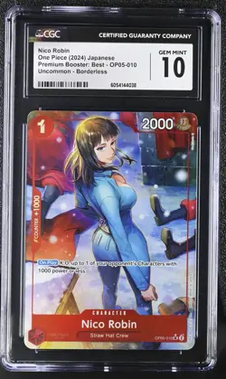 One Piece Nico Robin Alt Art OP05-010 PRB01 Premium Booster - The Best CGC 10 - Image 1
