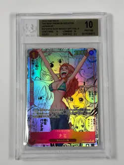 BGS 10 PRISTINE Nami OP01-016 Manga Alt Art One Piece The Best Japanese PRB-01 - Image 1