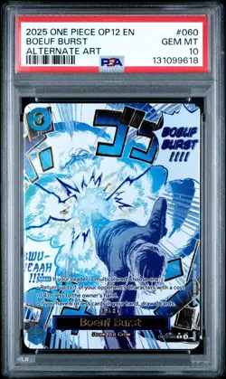 2025 ONE PIECE OP12-060 LEGACY OF THE MASTER BOEUF BURST EVENT ALT ART PSA 10 - Image 1