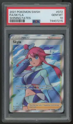 2021 Pokemon Skyla Shining Fates Full Art #072 PSA 10 (B) - Image 1