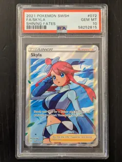 2021 POKEMON SHINING FATES SKYLA 072/072 FULL ART PSA 10 - Image 1
