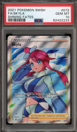 Pokemon Skyla Shining Fates Full Art #072 PSA 10 Gem Mint - Image 1