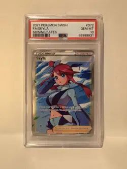 2021 POKEMON SWORD & SHIELD SHINING FATES #072 FULL ART/SKYLA PSA 10 SWSH - Image 1