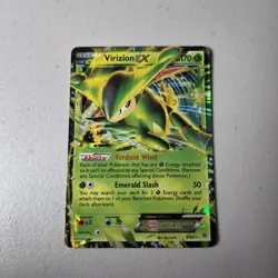 Pokemon Virizion EX Holo Ultra Rare Card Plasma Blast #9/101 2013 - Image 1