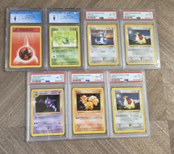 7 Pokemon Misc Lot PSA & CGC Graded Card Base, Shadowless, Rocket - Image 1