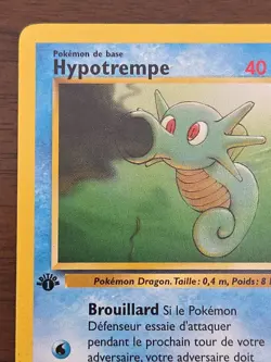 Hypotrempe 49/62 1st Edition Horsea French Fossil Vintage Pokemon Card TCG - Image 3