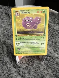 Pokemon TCG Weezing Fossil, 1st Edition Uncommon Card 45/62 - Image 1