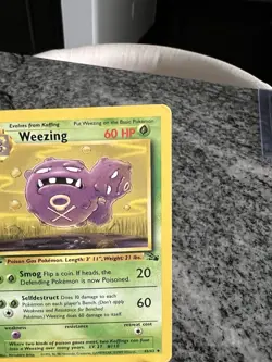 Pokemon TCG Weezing Fossil, 1st Edition Uncommon Card 45/62 - Image 3