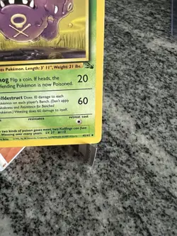 Pokemon TCG Weezing Fossil, 1st Edition Uncommon Card 45/62 - Image 4