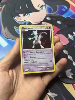 Holo Bleed 4 Swirls Pokemon TCG Mewtwo Holo Rare Card 9/100 Majestic Dawn - Image 1