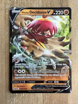 Hisuian Decidueye V - SWSH238 - Pokemon Promo Sword & Shield Ultra Rare Card NM - Image 1