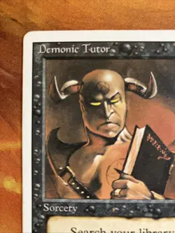 MTG Demonic Tutor Revised Edition Very Lightly Played Condition Black Vintage! - Image 3