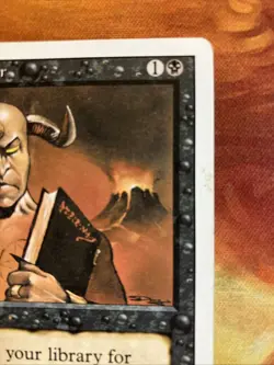 MTG Demonic Tutor Revised Edition Very Lightly Played Condition Black Vintage! - Image 4