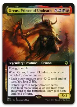 Orcus, Prince of Undeath (Extended Art) #388 (Foil) NM Forgotten Realms - Image 1