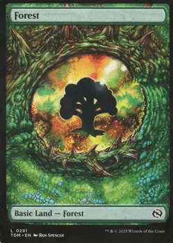 MTG TARKIR DRAGONSTORM FOREST FULL ART LAND - Image 1