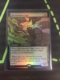 MTG Magic The Gathering Reclamation Sage Foil Ext. Art Secret Lair Elf Commander - Image 1