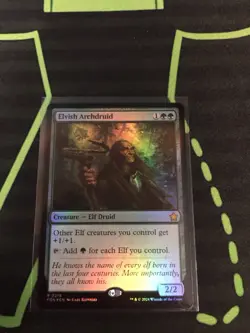 MTG Magic The Gathering Elvish Archdruid Foil FDN Rare Elf Dork Lord Commander - Image 1