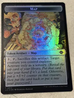 mtg foil token Gnome Soldier // Map, 0003/0017, Lost Caverns of Ixalan, unplayed - Image 2