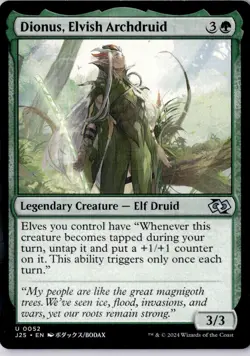 Dionus, Elvish Archdruid (Anime) Foundations Jumpstart Regular NM U 0052 - Image 1