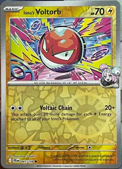 Iono's Voltorb Reverse Holo - 047/159 - Journey Together Pokemon 2025 - Image 1