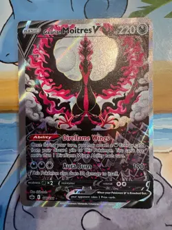 Pokemon TCG Galarian Moltres V Sword & Shield - Chilling Reign 177/198 mint cond - Image 1