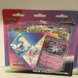 (Set of 3) Pokemon TCG Prismatic Evolutions Tech Sticker Collection Sylveon - Image 3