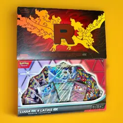 Team Rocket Moltres EX Ultra-Premium + Lugia EX & Latias EX Premium Pokemon Box - Image 1