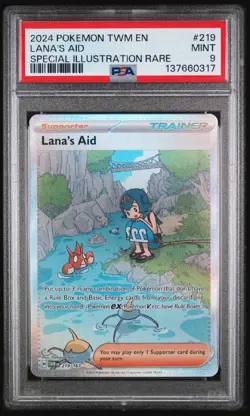 2024 Pokemon #219/167 Lana's Aid Special Illustration Rare PSA 9 - Image 1