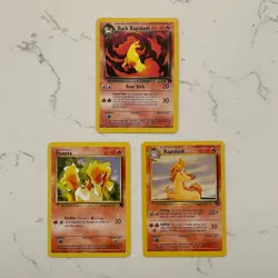 Pokemon TCG Dark Rapidash, Rapidash, Ponyta 1999 Base Set - Image 1