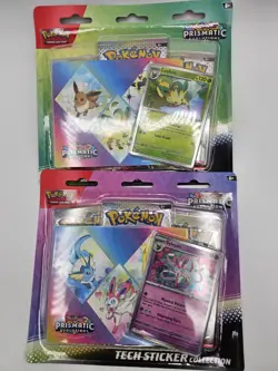 Pokemon TCG Prismatic Evolutions Tech Sticker Collection Lot of 2 - Image 1