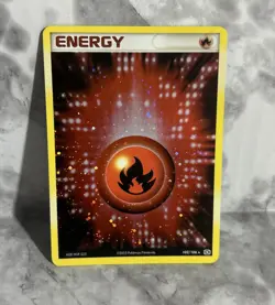 Emerald #102/106 Fire Energy LP Pokemon TCG Free Fast Shipping - Image 1