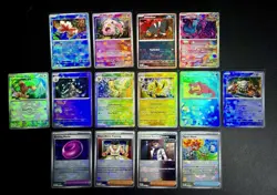 Pokemon Prismatic Evolutions Pokeball Pattern 14 Card Lot Leafeon Jolteon - Image 1