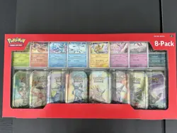 Pokemon Trading Card Game 8-Pack Tin Set Collection Prismatic Evolutions Sealed - Image 2