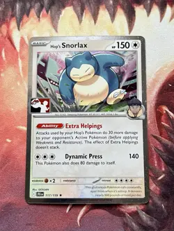 Hop's Snorlax Play! Stamped COSMOS Holo Pokemon Prize Pack Series 8 Promo Card✨ - Image 1