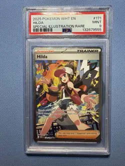 2025 Pokemon White Flare Hilda 171/086 SIR Trainer PSA MINT 9 Graded Card Slab - Image 1