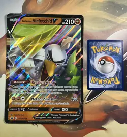 Pokemon JUMBO Galarian Sirfetch’d V SWSH043 Holo Promo Card NM - Image 1