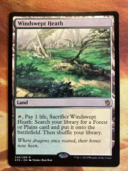 MTG Windswept Heath Khans of Tarkir Near-Mint Condition Rare Fetch Land!! - Image 1