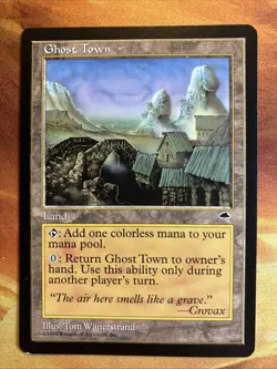 MTG Ghost Town Tempest Lightly Played Condition Rare Land Vintage!! - Image 1