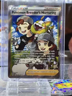 Pokemon Breeder's Nurturing - 188/189 Full Art Rare Card - Darkness Ablaze NM - Image 1