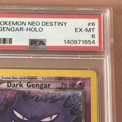 2002 Pokemon Neo Destiny #6 Dark Gengar Holo Stage 2 PSA 6 EX-MT - Image 4