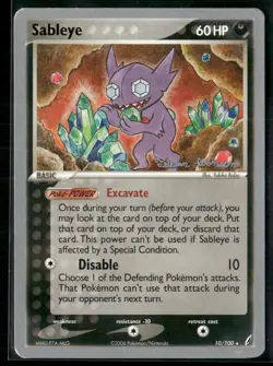 Pokemon - Sableye 10/100 World Championship Decks 2008 Tristan Robinson LP - Image 1