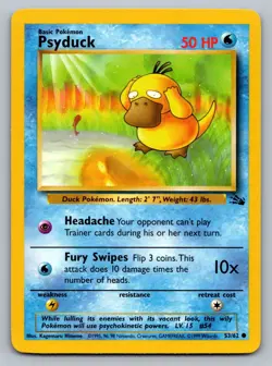 Pokemon TCG Fossil Psyduck 53/62 - Image 1
