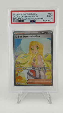 LILLIE'S DETERMINATION #184 PSA 9 2025 POKEMON MEG SPECIAL ILLUSTRATION RARE - Image 1