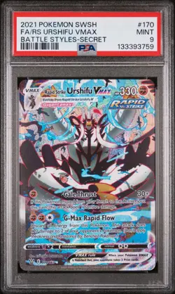 Rapid Strike Urshifu VMAX 170/163 - Battle Styles - Graded PSA 9 MINT Pokemon - Image 3