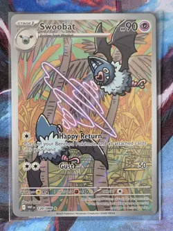 Swoobat 120/086 Illustration Rare White Flare NM Pokemon Card - Image 1