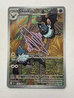 Pokemon Card Swoobat 120/086 Full Art Illustration Rare White Flare - NM / M - Image 1
