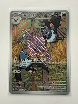 Pokemon Card Swoobat 120/086 Full Art Illustration Rare White Flare - NM / M - Image 3