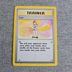 Lass Trainer 75/102 Base Set 4th Print Non HOLO Rare Near MINT Pokemon Card WOTC - Image 1